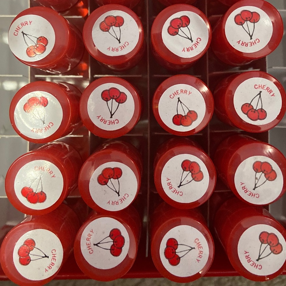 (16) Fruity Roll on lip glosses Cherry Flavor
